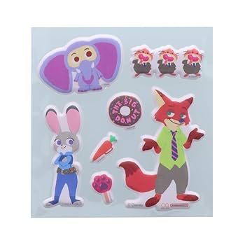 ズートピア 3Dシール 6シートセット【新品・送料無料】 Amazon | ズートピア[シールシート]シール/Wave your buddy